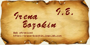 Irena Bozokin vizit kartica